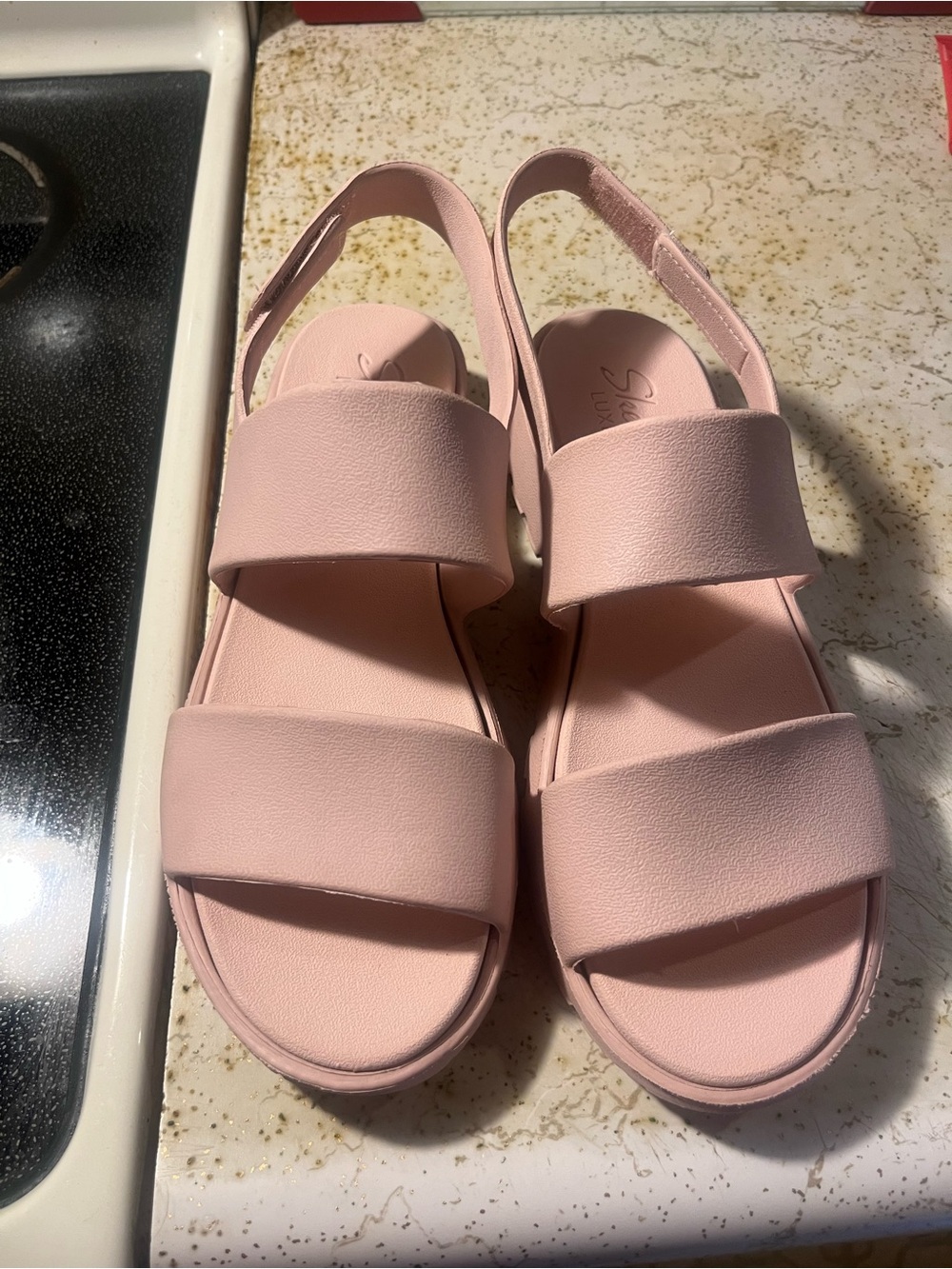 Skechers Women's Light Pink Dual-Strap Slingback Sandals
